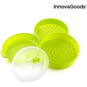 InnovaGoods V0101128 Διπλός Aτμομάγειρας για Φούρνο Μικροκυμάτων InnovaGoods V0101128 Διπλός Aτμομάγειρας για Φούρνο Μικροκυμάτων