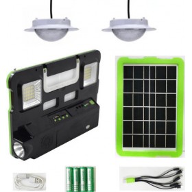 Ηλιακό σύστημα φωτισμού με Μπαταρία / Ραδιόφωνο FM USB DC5V GD-7740s