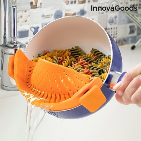 InnovaGoods Σουρωτήρι Κατσαρόλας Πλαστικό με Διάμετρο 22cm Pastrainer Σιλικόνης Πορτοκαλί InnovaGoods Σουρωτήρι Κατσαρόλας Πλαστικό με Διάμετρο 22cm Pastrainer Σιλικόνης Πορτοκαλί