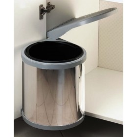 Inox Κάδος Απορριμμάτων για Ντουλάπι 10lt 23.5x30x34.5cm