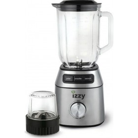 Izzy BL-633A Μπλέντερ με Γυάλινη Κανάτα 1.5lt 700Watt Inox Izzy BL-633A Μπλέντερ με Γυάλινη Κανάτα 1.5lt 700Watt Inox