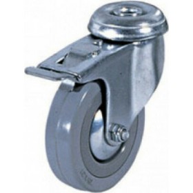 JB 502.000.006.125 Ρόδα Περιστρεφόμενη με Φρένο Βιομηχανική 125x33mm