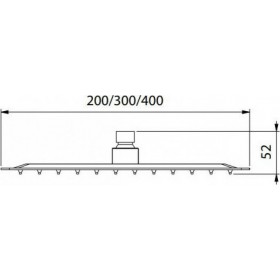 Karag T263B Κεφαλή Ντουζ Inox 30cm Karag T263B Κεφαλή Ντουζ Inox 30cm