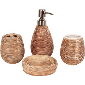Keskor 906409-1 Σετ Μπάνιου Κεραμικό Καφέ 4τμχ Keskor 906409-1 Σετ Μπάνιου Κεραμικό Καφέ 4τμχ
