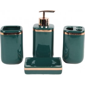 Keskor 96420-1 Σετ Μπάνιου Κεραμικό Πράσινο 4τμχ Keskor 96420-1 Σετ Μπάνιου Κεραμικό Πράσινο 4τμχ
