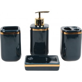 Keskor 96420-2 Σετ Μπάνιου Κεραμικό Μπλε 4τμχ Keskor 96420-2 Σετ Μπάνιου Κεραμικό Μπλε 4τμχ