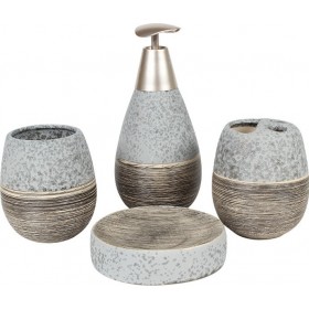 Keskor Σετ Μπάνιου Κεραμικά 906411-2 Γκρι - Μπλε Keskor Σετ Μπάνιου Κεραμικά 906411-2 Γκρι - Μπλε