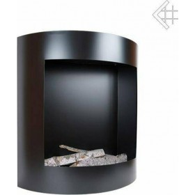 Kratki Rounded Επιτοίχιο Τζάκι Βιοαιθανόλης Εσωτερικού Χώρου Black Kratki Rounded Επιτοίχιο Τζάκι Βιοαιθανόλης Εσωτερικού Χώρου Black