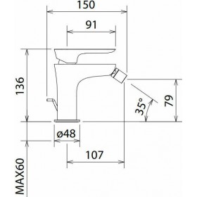 La Torre Laghi 200-44011-100 Μπαταρία Μπιντέ Ασημί