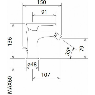 La Torre Laghi 200-44011-100 Μπαταρία Μπιντέ Ασημί