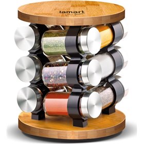 Lamart Sapor Spice Θήκη Μπαχαρικών σε Περιστρεφόμενη Βάση 12τμχ Lamart Sapor Spice Θήκη Μπαχαρικών σε Περιστρεφόμενη Βάση 12τμχ
