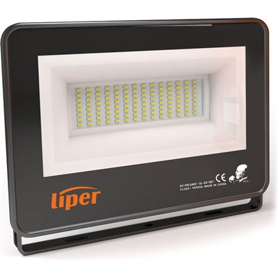 Liper Προβολέας 150W IP66 220V Μαύρος LPFL-150BS01