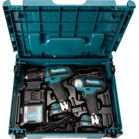 Makita CLX202AJ Σετ Κρουστικό Δραπανοκατσάβιδο & Παλμικό Κατσαβίδι 10.8V με 2 Μπαταρίες 2Ah και Θήκη Makita CLX202AJ Σετ Κρουστικό Δραπανοκατσάβιδο & Παλμικό Κατσαβίδι 10.8V με 2 Μπαταρίες 2Ah και Θήκη