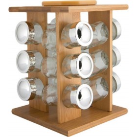 Marva Θήκη Μπαχαρικών σε Περιστρεφόμενη Βάση 12τμχ Marva Θήκη Μπαχαρικών σε Περιστρεφόμενη Βάση 12τμχ