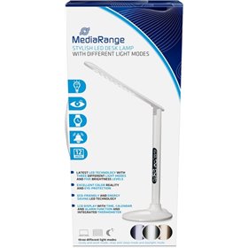 MediaRange Φωτιστικό Γραφείου LED 19x44.5cm ΛευκόΚωδικός: MROS501  MediaRange Φωτιστικό Γραφείου LED 19x44.5cm ΛευκόΚωδικός: MROS501