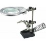 MG-16129A Βάση με Μεγενθυτικό Φακό, Φωτισμό Led &amp Κροκοδειλάκια Στήριξης Πλακετών Κολλητηριού