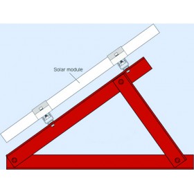 Βάση Δαπέδου Τρίγωνη Φωτοβολταϊκών Γαλβανιζέ