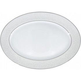 Oriana Ferelli Πιατέλα Σερβιρίσματος Οβάλ από Πορσελάνη με Πλατίνα 36cmΚωδικός: PR17300207 