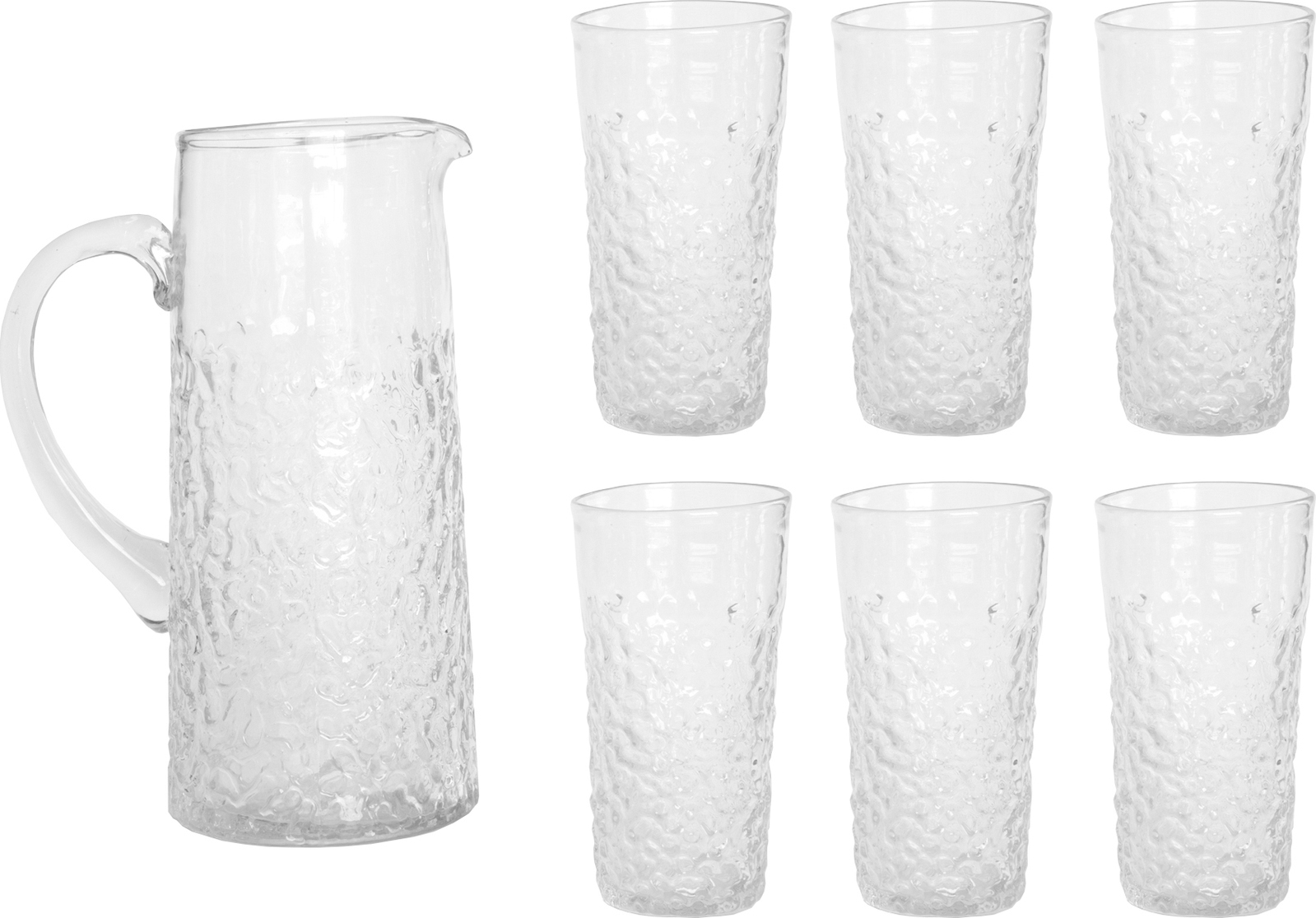 Oxford Home Κανάτα Σερβιρίσματος με Ποτήρια ΓυάλινηΚωδικός: GLASS-002  Oxford Home Κανάτα Σερβιρίσματος με Ποτήρια ΓυάλινηΚωδικός: GLASS-002