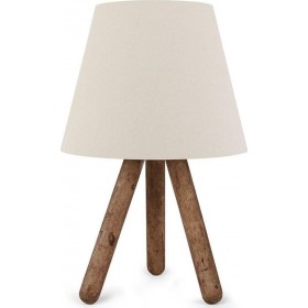 Pakoworld PWL-0191 Πορτατίφ με Μπεζ Καπέλο και Καφέ ΒάσηΚωδικός: 071-001104 