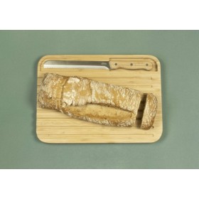 Pebbly Σετ Επιφάνεια Κοπής Μπαμπού με Μαχαίρι 36x26cm Pebbly Σετ Επιφάνεια Κοπής Μπαμπού με Μαχαίρι 36x26cm