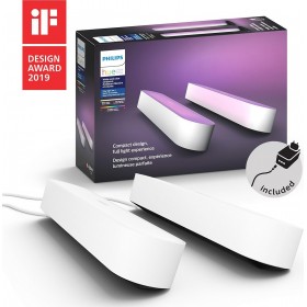 Philips Διακοσμητικό Φωτιστικό LED Μπάρα Hue White And Color Ambiance Play Light Bar Double Pack σε Λευκό Χρώμα Philips Διακοσμητικό Φωτιστικό LED Μπάρα Hue White And Color Ambiance Play Light Bar Double Pack σε Λευκό Χρώμα