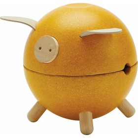 Plan Toys Κουμπαράς Ξύλινος Γουρουνάκι Κίτρινος Plan Toys Κουμπαράς Ξύλινος Γουρουνάκι Κίτρινος
