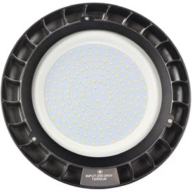 Powertech Στεγανό Εξωτερικό Φωτιστικό Οροφής Μαύρο 100W 10000lmn 6500K IP65 WHL-0001