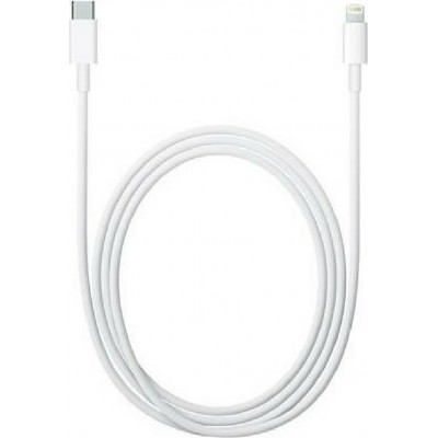 Apple Regular USB 2.0 Cable USB-C male - Lightning Λευκό 2m (MKQ42Z)