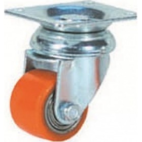 Ruotec 502.000.024.035 Ρόδα Περιστρεφόμενη Υπερβαρέως Τύπου PU με Πλάκα 35x27mm