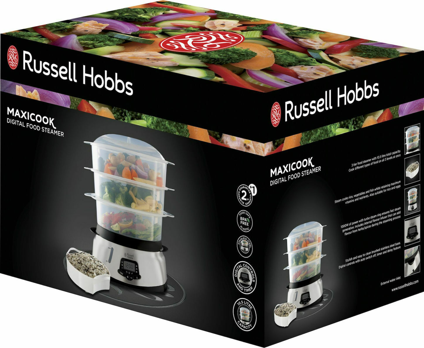 Russell Hobbs MaxiCook 3 Ατμομάγειρας 10.5lt