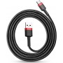 Baseus Cafule Braided USB 2.0 Cable USB-C male - USB-A male Black/Red 3m (CATKLF-U91)