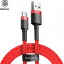 Baseus Cafule Braided USB 2.0 Cable USB-C male - USB-A male Κόκκινο 3m (CATKLF-U09)