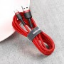 Baseus Cafule Braided USB 2.0 Cable USB-C male - USB-A male Κόκκινο 3m (CATKLF-U09)