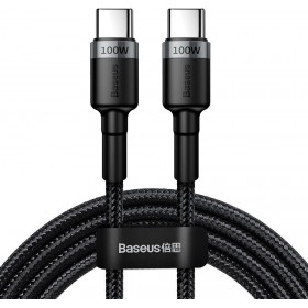 Baseus Cafule Braided USB 2.0 Cable USB-C male - USB-C male Γκρι 2m (CATKLF-ALG1) Baseus Cafule Braided USB 2.0 Cable USB-C male - USB-C male Γκρι 2m (CATKLF-ALG1)