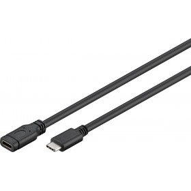 Goobay Regular USB 3.1 Cable USB-C male - USB-C female Μαύρο 1m (055-1152)