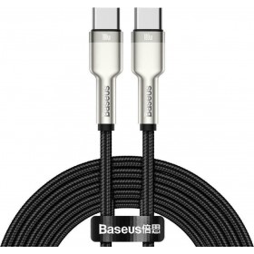 Baseus Cafule Metal Braided USB 2.0 Cable USB-C male - USB-C male Μαύρο 2m (CATJK-D01) Baseus Cafule Metal Braided USB 2.0 Cable USB-C male - USB-C male Μαύρο 2m (CATJK-D01)