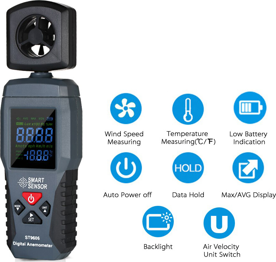 Smart Sensors Ψηφιακό Ανεμόμετρο Smart Sensors Ψηφιακό Ανεμόμετρο