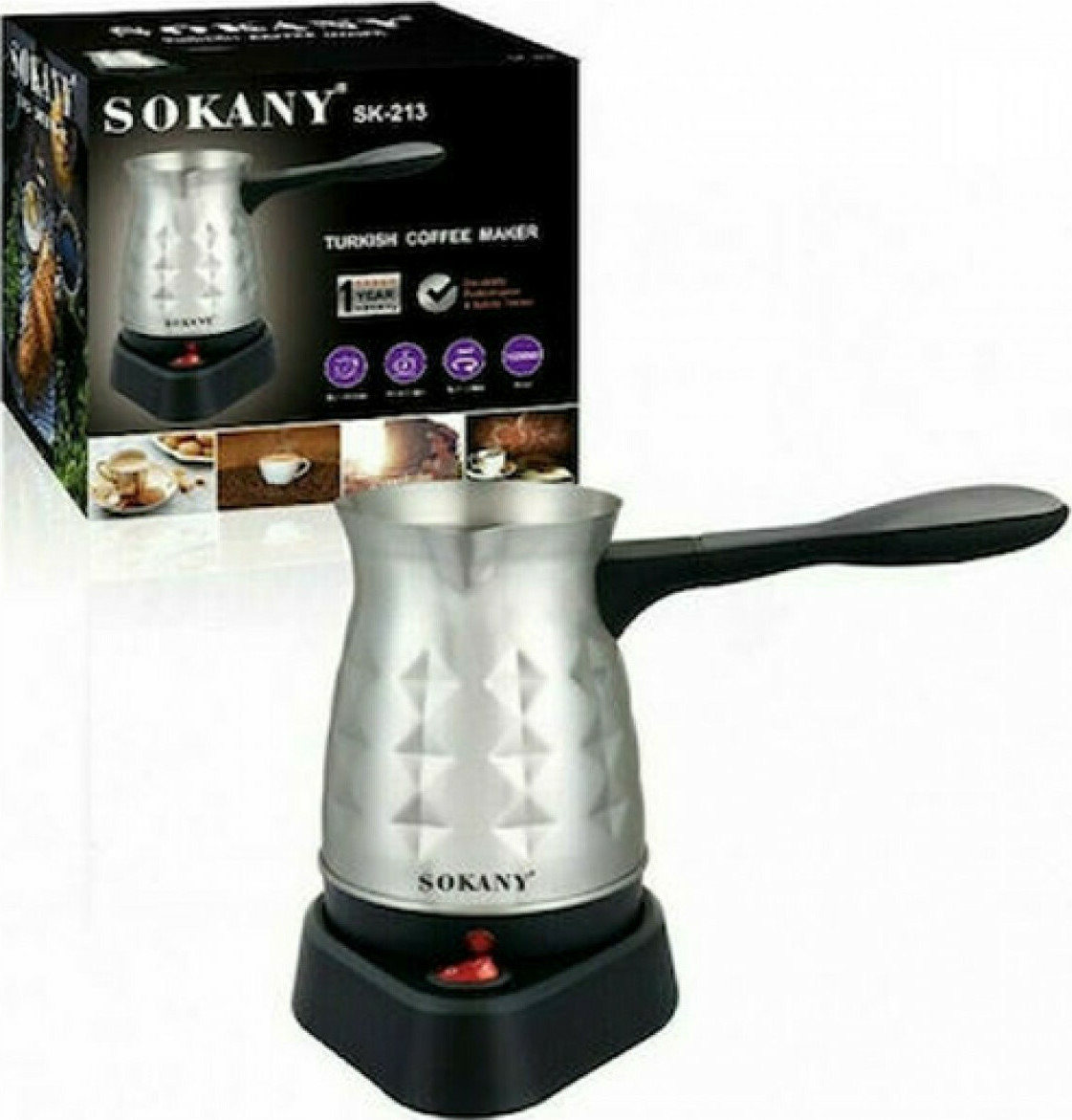 Sokany SK-213 Ηλεκτρικό Μπρίκι 500ml