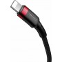 Baseus Cafule Braided USB 2.0 Cable USB-C male - Lightning Κόκκινο 1m (CATLKLF-91)