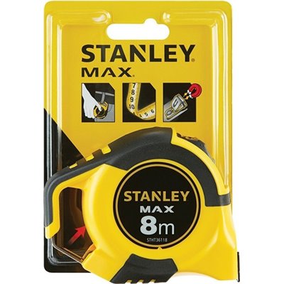 Stanley Max Μαγνητικό Μέτρο 2 Υλικών 8m x 25mm