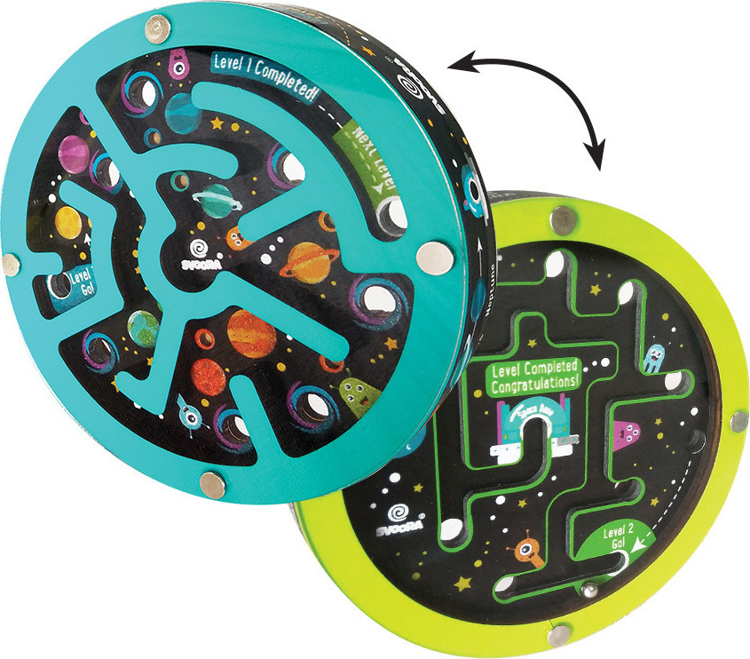 Svoora Ξύλινος Λαβύρινθος Διπλής Όψης 'Κάστρο-Διάστημα-Πειρατές' Κωδικός: 23093