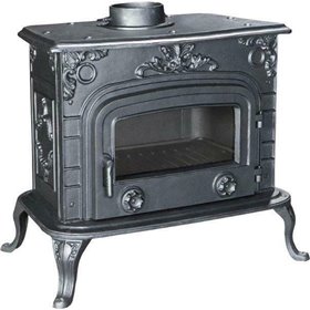 Syrios Mires Μαντεμένια Ξυλόσομπα 12.8kW Μαύρη