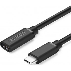 Ugreen Regular USB 3.1 Cable USB-C male - USB-C female Μαύρο 0.5m (40574)