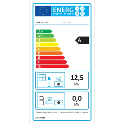 Thermogatz GS 12 T Χαλύβδινη Ξυλόσομπα 12.5kW Μαύρη