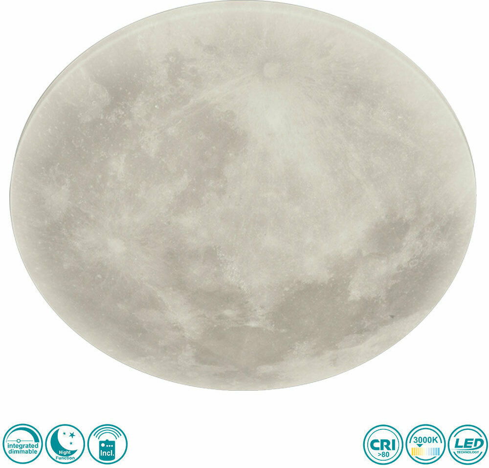Trio Lighting Lunar Γυάλινη Πλαφονιέρα Οροφής ΛευκήΚωδικός: 627514000  Trio Lighting Lunar Γυάλινη Πλαφονιέρα Οροφής ΛευκήΚωδικός: 627514000