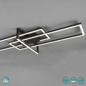 Trio Lighting Salinas Μεταλλική Πλαφονιέρα Οροφής Μαύρη Μαύρο ΜατΚωδικός: 620310332  Trio Lighting Salinas Μεταλλική Πλαφονιέρα Οροφής Μαύρη Μαύρο ΜατΚωδικός: 620310332