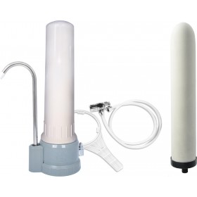 Veluda Ceramic 1 Συσκευή Φίλτρου Νερού Άνω και Κάτω Πάγκου Μονή με Ανταλλακτικό Φίλτρο