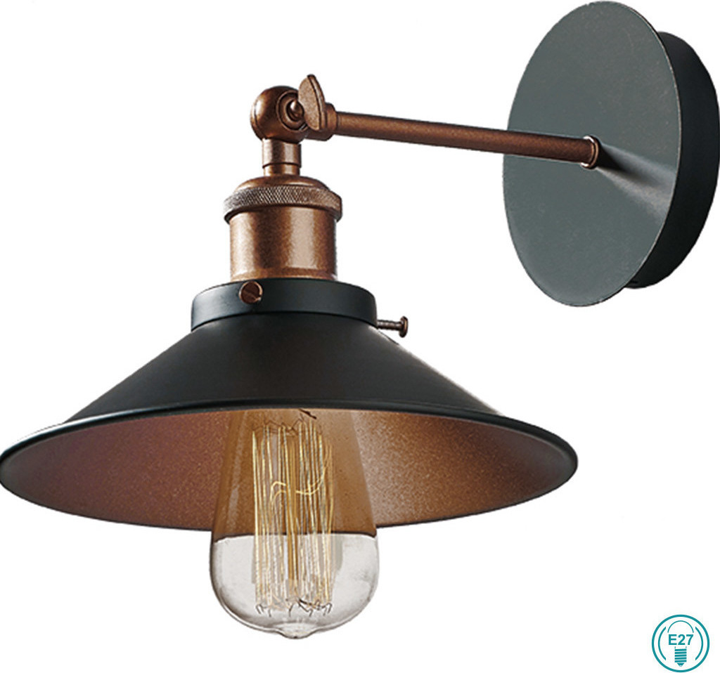 Viokef Adisson Φωτιστικό Τοίχου ΜαύροΚωδικός: 4135400  Viokef Adisson Φωτιστικό Τοίχου ΜαύροΚωδικός: 4135400