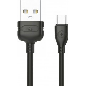 Powertech Eco Regular USB 2.0 to micro USB Cable Μαύρο 1m (PTR-0054)